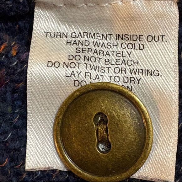 Alfred Dunner Blue and Brown Geometric Color Block Women’s L 3 Button Cardigan. - Picture 8 of 9